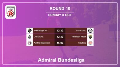 Round 10: Admiral Bundesliga H2H, Predictions 8th October