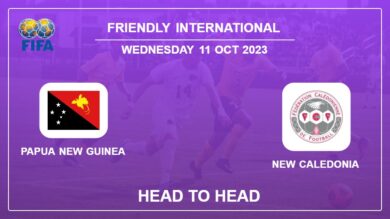 Head to Head stats Papua New Guinea vs New Caledonia: Timeline, Prediction, Lineups – 11th Oct 2023 – Friendly International