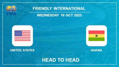Head to Head stats United States vs Ghana: Timeline, Prediction, Lineups – 18th Oct 2023 – Friendly International