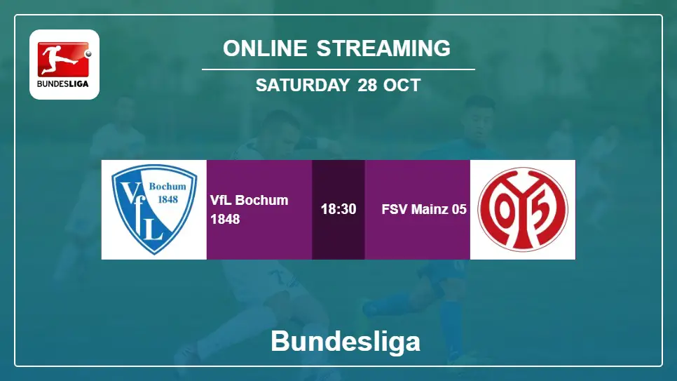 VfL-Bochum-1848-vs-FSV-Mainz-05 online streaming info 2023-10-28 matche