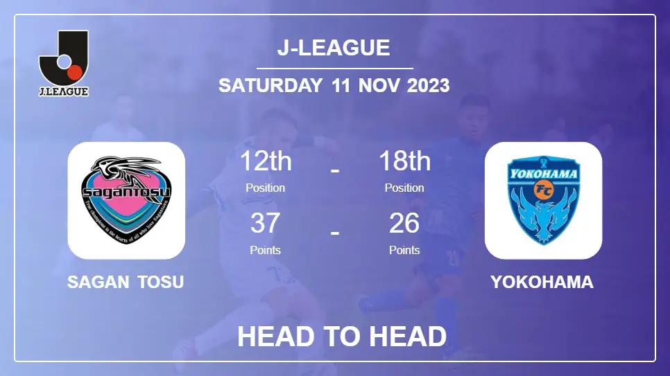 Sagan Tosu vs Yokohama Prediction: Head to Head stats, Timeline, Lineups - 11th Nov 2023 - J-League
