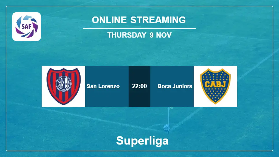 San-Lorenzo-vs-Boca-Juniors online streaming info 2023-11-09 matche