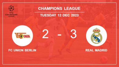 Champions League: Real Madrid conquers FC Union Berlin 3-2