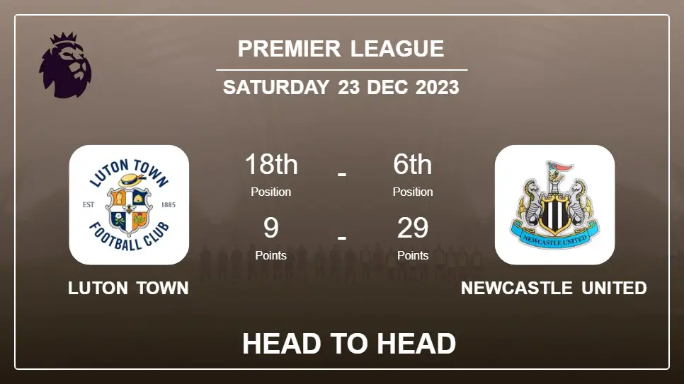 Luton Town vs Newcastle United: Prediction, Timeline, Head to Head, Lineups | Odds 23rd Dec 2023 - Premier League