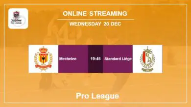 Where to watch Mechelen vs. Standard Liège live stream in Pro League 2023-2024