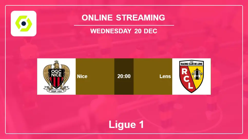 Nice-vs-Lens online streaming info 2023-12-20 matche