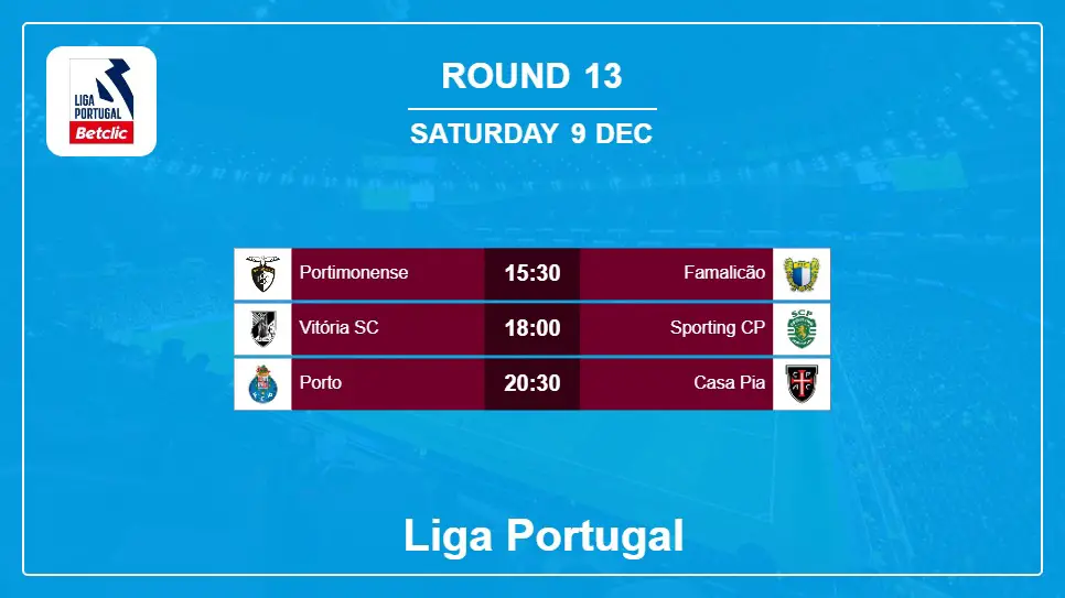 Portugal Liga Portugal 2023-2024 Round-13 2023-12-09 matches