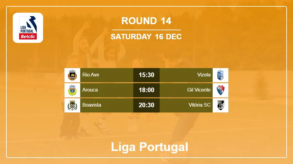Portugal Liga Portugal 2023-2024 Round-14 2023-12-16 matches