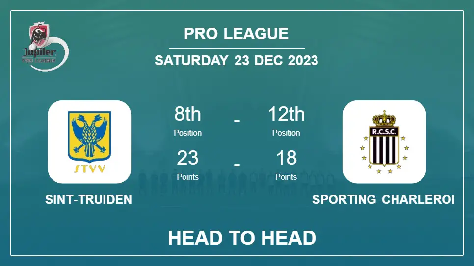 Sint-Truiden vs Sporting Charleroi: Prediction, Timeline, Head to Head, Lineups | Odds 23rd Dec 2023 - Pro League