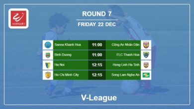 Round 7: V-League H2H, Predictions 22nd December