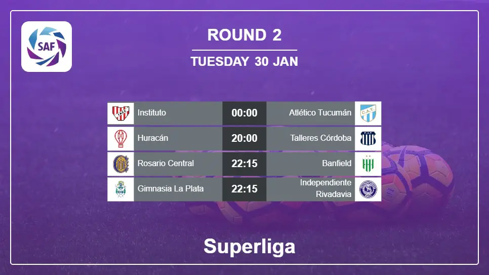 Argentina Superliga 2024 Round-2 2024-01-30 matches