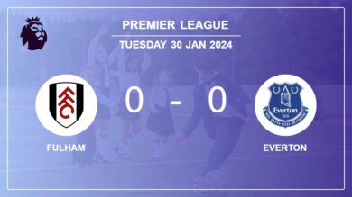 Premier League: Fulham draws 0-0 with Everton on Tuesday