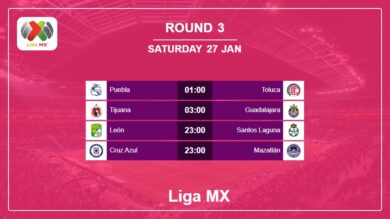 Round 3: Liga MX H2H, Predictions 27th January