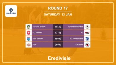 Round 17: Eredivisie H2H, Predictions 13th January