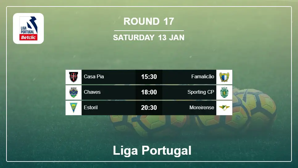 Portugal Liga Portugal 2023-2024 Round-17 2024-01-13 matches