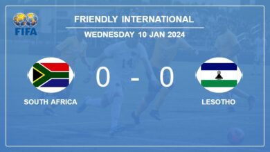 Friendly International: South Africa draws 0-0 with Lesotho on Wednesday