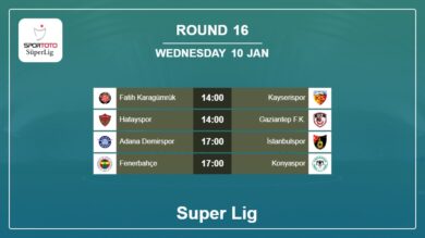 Super Lig 2023-2024 H2H, Predictions: Round 16 10th January