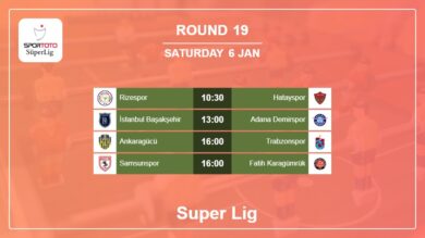 Super Lig 2023-2024 H2H, Predictions: Round 19 6th January