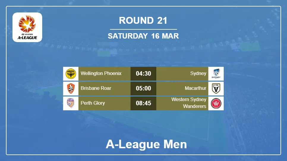Australia A-League Men 2023-2024 Round-21 2024-03-16 matches
