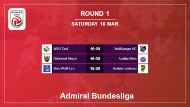 Admiral Bundesliga 2023-2024: Round 1 Head to Head, Prediction 16th March