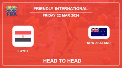 Head to Head stats Egypt vs New Zealand: Prediction, Timeline, Prediction, Lineups – 22nd Mar 2024 – Friendly International